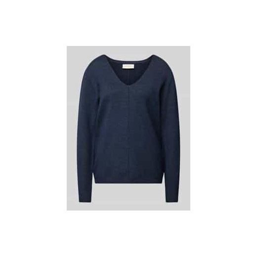 Sweter z dzianiny z dekoltem w serek model ‘Claura’ ze sklepu Peek&Cloppenburg  w kategorii Swetry damskie - zdjęcie 177949377