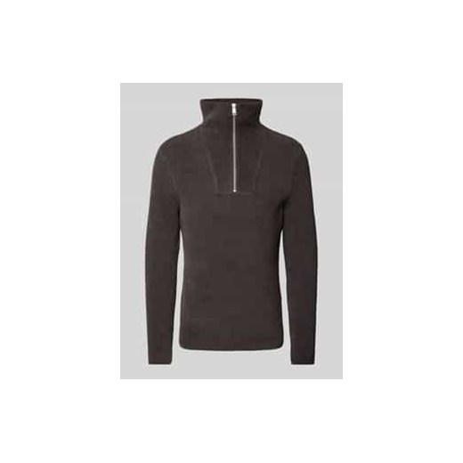 Bluza z kołnierzem o kroju regular fit z czystej bawełny ze sklepu Peek&Cloppenburg  w kategorii Swetry męskie - zdjęcie 177949855