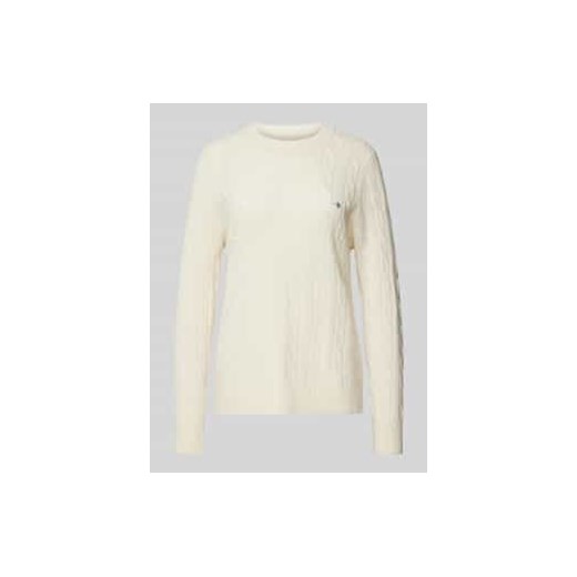 Sweter z dzianiny z wzorem warkocza ze sklepu Peek&Cloppenburg  w kategorii Swetry damskie - zdjęcie 177950238