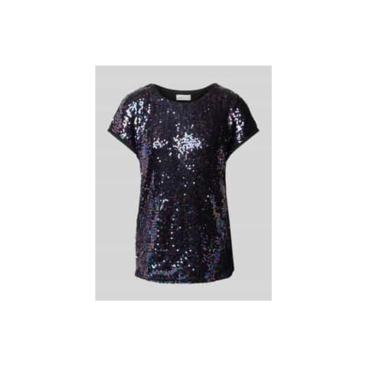 T-shirt z cekinowym obszyciem ze sklepu Peek&Cloppenburg  w kategorii Bluzki damskie - zdjęcie 177950657