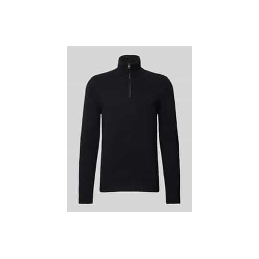 Sweter z dzianiny z kołnierzem model ‘CILUCA’ ze sklepu Peek&Cloppenburg  w kategorii Swetry męskie - zdjęcie 177950836