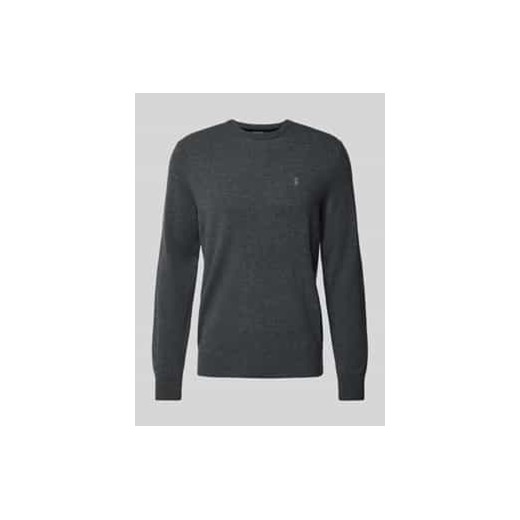 Sweter z dzianiny z wełny lana z okrągłym dekoltem ze sklepu Peek&Cloppenburg  w kategorii Swetry męskie - zdjęcie 177950915