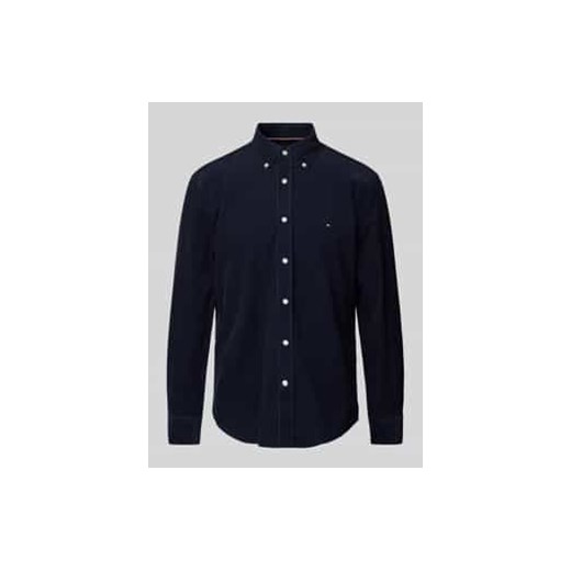 Koszula sztruksowa o kroju regular fit z kołnierzykiem typu button down model ‘SOLID’ ze sklepu Peek&Cloppenburg  w kategorii Koszule męskie - zdjęcie 177951468