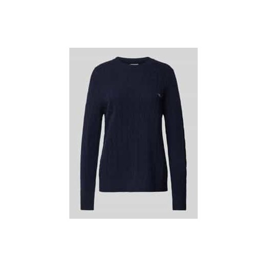 Sweter z dzianiny z wzorem warkocza ze sklepu Peek&Cloppenburg  w kategorii Swetry damskie - zdjęcie 177951826