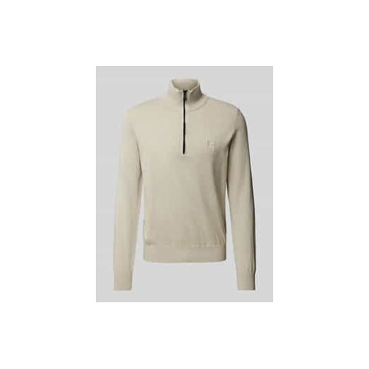 Sweter z dzianiny z detalem z logo model ‘Kanobix’ ze sklepu Peek&Cloppenburg  w kategorii Swetry męskie - zdjęcie 177952039