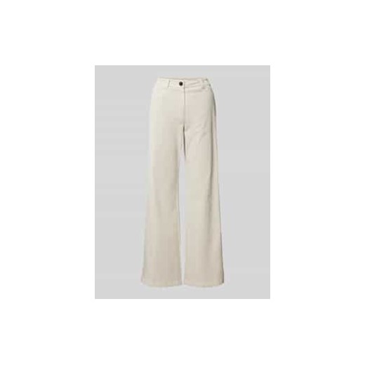 Spodnie sztruksowe o kroju baggy fit z zapięciem na guzik i zamek błyskawiczny ze sklepu Peek&Cloppenburg  w kategorii Spodnie damskie - zdjęcie 177952649