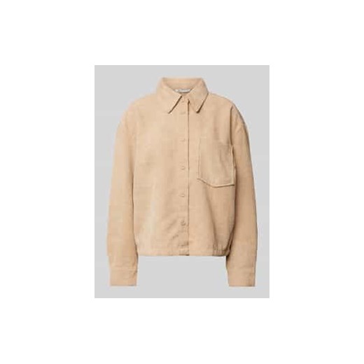 Koszula sztruksowa o kroju comfort fit z nakładaną kieszenią na piersi ze sklepu Peek&Cloppenburg  w kategorii Koszule damskie - zdjęcie 177952786