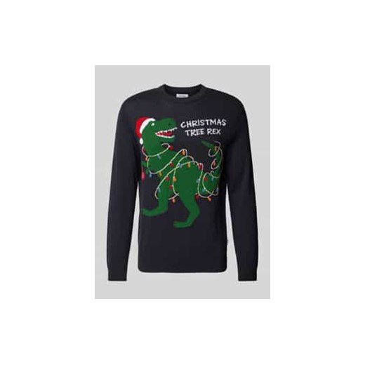 Sweter świąteczny z okrągłym dekoltem model ‘XMAS’ ze sklepu Peek&Cloppenburg  w kategorii Swetry męskie - zdjęcie 177953079