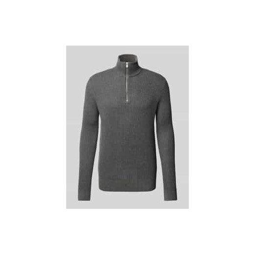 Sweter z dzianiny z kołnierzem model ‘RBLALIAM’ ze sklepu Peek&Cloppenburg  w kategorii Swetry męskie - zdjęcie 177953129