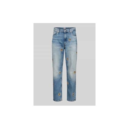 Jeansy o kroju relaxed tapered fit z wyhaftowanymi logo model ‘ISAAC’ ze sklepu Peek&Cloppenburg  w kategorii Jeansy męskie - zdjęcie 177954428