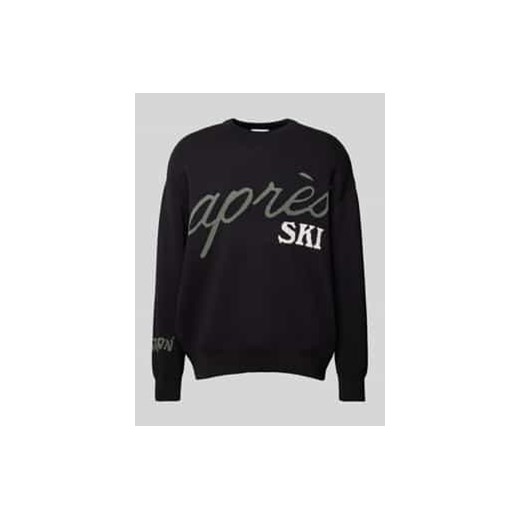 Sweter z dzianiny nadrukiem z napisem model ‘Après Ski’ ze sklepu Peek&Cloppenburg  w kategorii Swetry męskie - zdjęcie 177954929