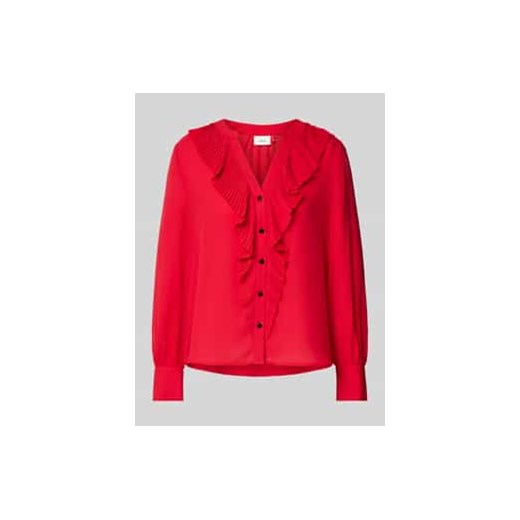 Bluzka o kroju regular fit z plisowanymi falbanami ze sklepu Peek&Cloppenburg  w kategorii Bluzki damskie - zdjęcie 177955119