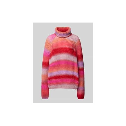 Sweter z dzianiny z wywianym kołnierzem ze sklepu Peek&Cloppenburg  w kategorii Swetry damskie - zdjęcie 177955187