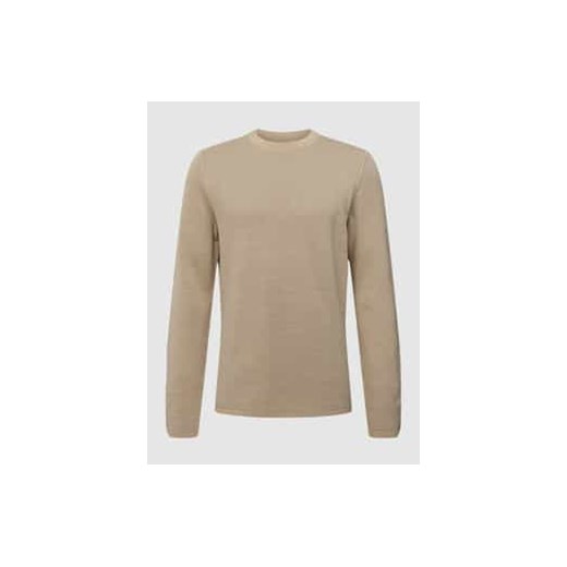 Sweter z dzianiny z okrągłym dekoltem ze sklepu Peek&Cloppenburg  w kategorii Swetry męskie - zdjęcie 177955478