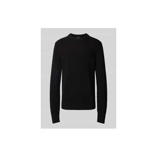 Sweter z dzianiny z okrągłym dekoltem ze sklepu Peek&Cloppenburg  w kategorii Swetry męskie - zdjęcie 177955677