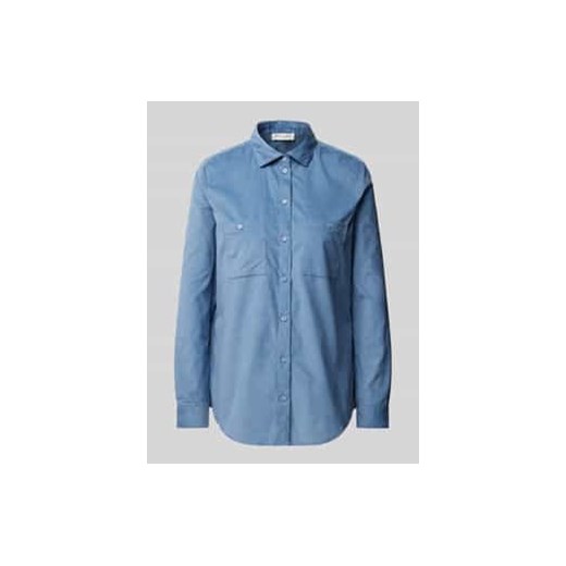 Bluza sztruksowa o kroju regular fit z czystej bawełny ze sklepu Peek&Cloppenburg  w kategorii Koszule damskie - zdjęcie 177955947
