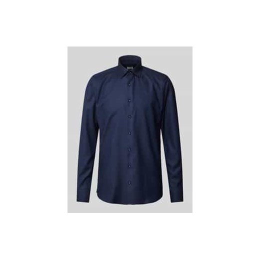 Koszula biznesowa o kroju body fit z fakturowanym wzorem ze sklepu Peek&Cloppenburg  w kategorii Koszule męskie - zdjęcie 177956259