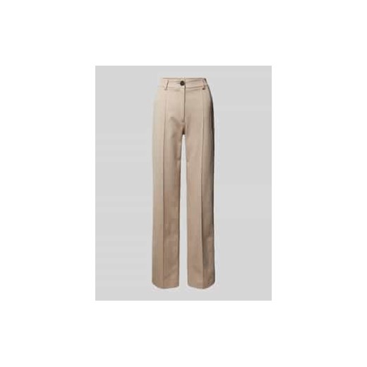 Spodnie materiałowe o kroju regular fit z przyszytym kantem ze sklepu Peek&Cloppenburg  w kategorii Spodnie damskie - zdjęcie 177956849