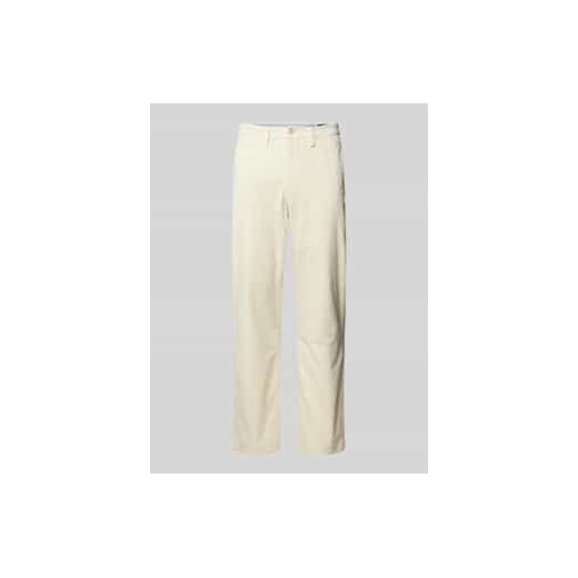 Spodnie sztruksowe o kroju stretch straight fit ze szlufkami na pasek model ‘BEDFORD’ ze sklepu Peek&Cloppenburg  w kategorii Spodnie męskie - zdjęcie 177956889