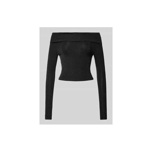 REVIEW x GNO - bluzka z długim rękawem i dekoltem carmen model ‘SPARK’ ze sklepu Peek&Cloppenburg  w kategorii Bluzki damskie - zdjęcie 177957845