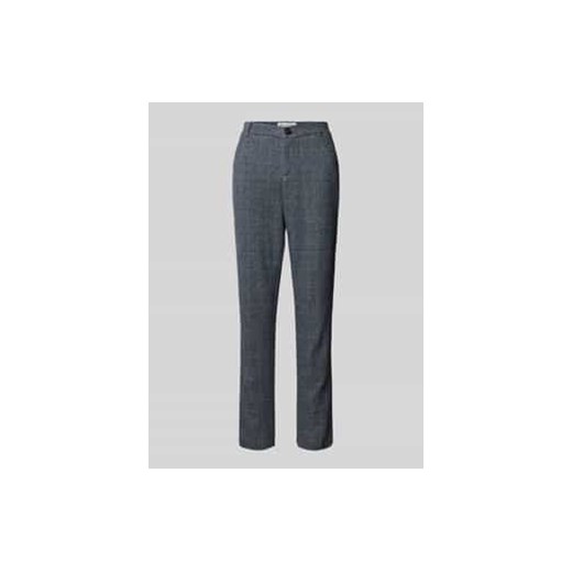 Spodnie materiałowe o kroju regular fit z mieszanki bawełny ze wzorem w jodełkę ze sklepu Peek&Cloppenburg  w kategorii Spodnie damskie - zdjęcie 177958137