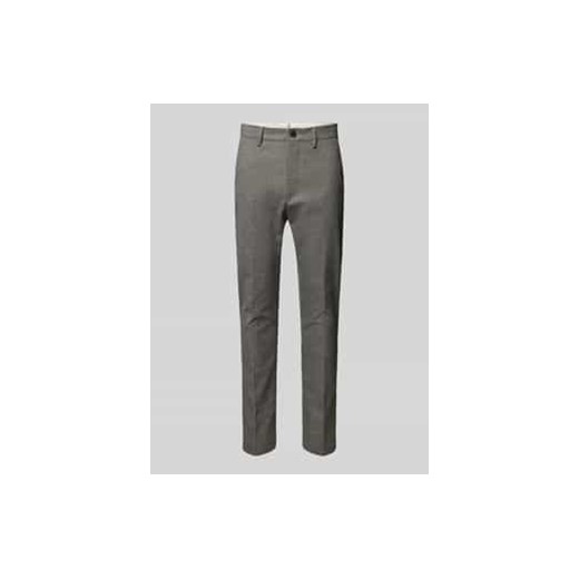 Spodnie o kroju regular fit w kant model ‘BLEECKER’ ze sklepu Peek&Cloppenburg  w kategorii Spodnie męskie - zdjęcie 177958485
