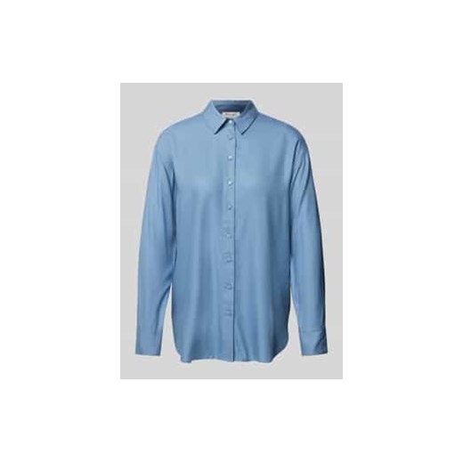 Bluzka koszulowa o kroju regular fit z wiskozy z bocznymi rozcięciami ze sklepu Peek&Cloppenburg  w kategorii Koszule damskie - zdjęcie 177959059