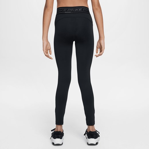 Dziewczęce legginsy ze średnim stanem Dri-FIT Nike Pro - Czerń Nike S Nike poland