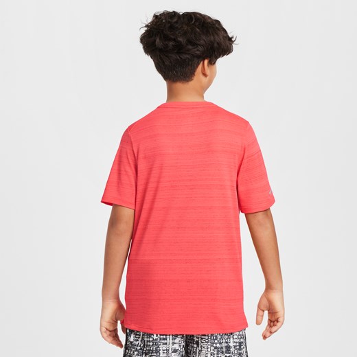 Koszulka treningowa dla dużych dzieci (chłopców) Nike Dri-FIT Miler - Czerwony Nike M Nike poland