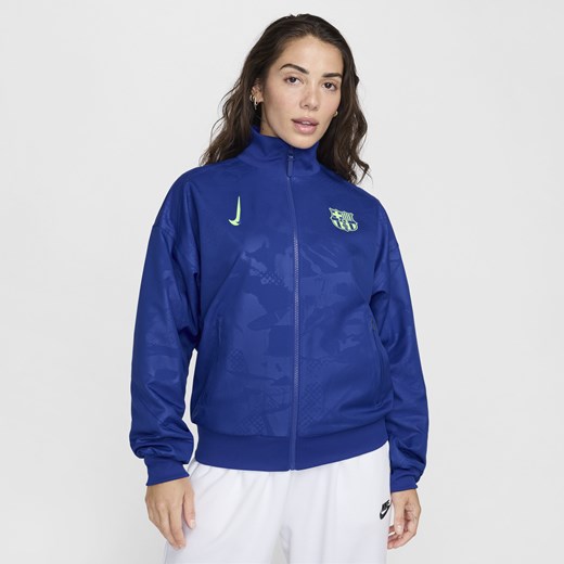 Damska piłkarska kurtka przedmeczowa Nike Dri-FIT FC Barcelona Strike (wersja Nike L (EU 44-46) Nike poland