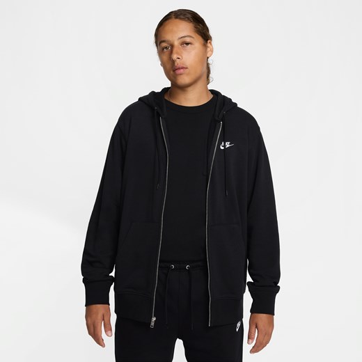 Męska rozpinana bluza dzianinowa z kapturem Nike Club - Czerń Nike M Nike poland