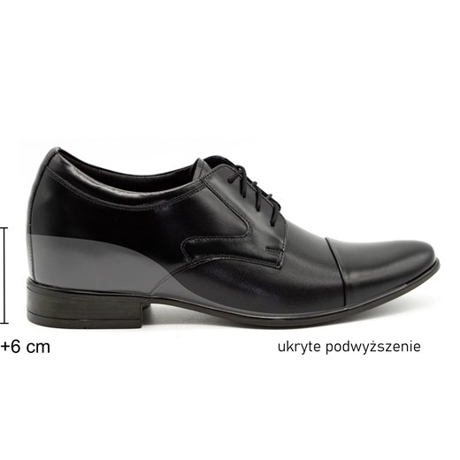 Olivier Buty męskie wizytowe P10 podwyższające czarne ze sklepu ButyModne.pl w kategorii Buty eleganckie męskie - zdjęcie 177967126