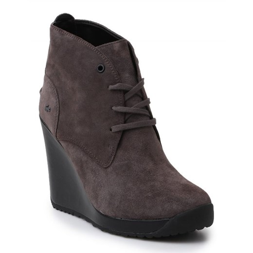 Buty Lacoste Jarriselle Srw W Dk 7-28SRW1140248 brązowe ze sklepu ButyModne.pl w kategorii Botki - zdjęcie 177967196