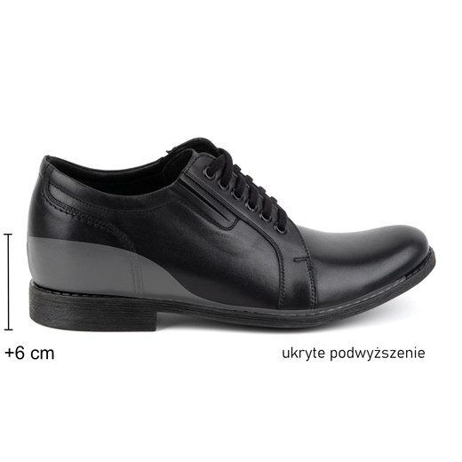 Olivier Buty męskie podwyższające P24 czarne ze sklepu ButyModne.pl w kategorii Buty eleganckie męskie - zdjęcie 177967329