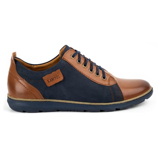 Kampol Buty męskie casual 61 brązowe ze sklepu ButyModne.pl w kategorii Półbuty męskie - zdjęcie 177967368