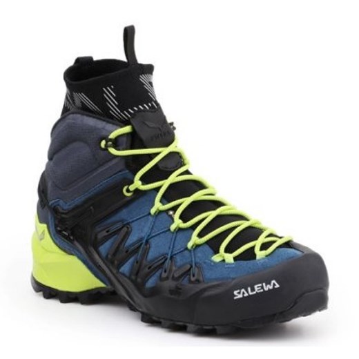 Buty trekkingowe Salewa Ms Wildfire Edge Mid Gtx 61350-8971 niebieskie ze sklepu ButyModne.pl w kategorii Buty trekkingowe męskie - zdjęcie 177967438