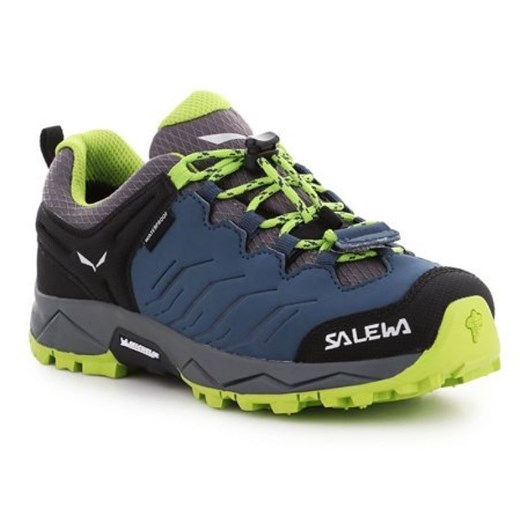 Buty trekkingowe Salewa Mtn Trainer 64008-0361 niebieskie ze sklepu ButyModne.pl w kategorii Buty trekkingowe dziecięce - zdjęcie 177967446