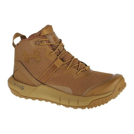 Buty Under Armour Micro G Valsetz Mid 3023741-200 brązowe ze sklepu ButyModne.pl w kategorii Buty sportowe męskie - zdjęcie 177967459