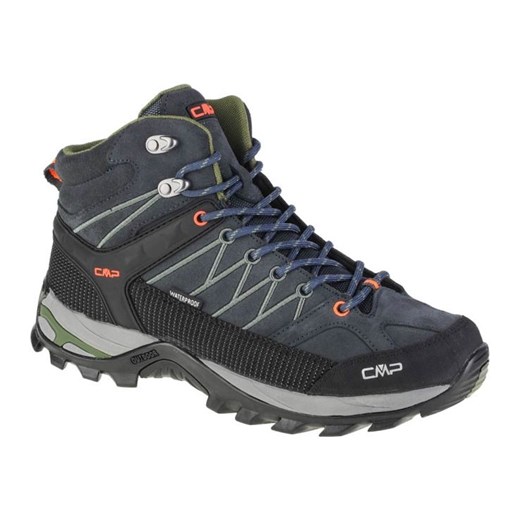 Buty Trekkingowe CMP Rigel Mid 3Q12947-51UG niebieskie ze sklepu ButyModne.pl w kategorii Buty trekkingowe męskie - zdjęcie 177967556