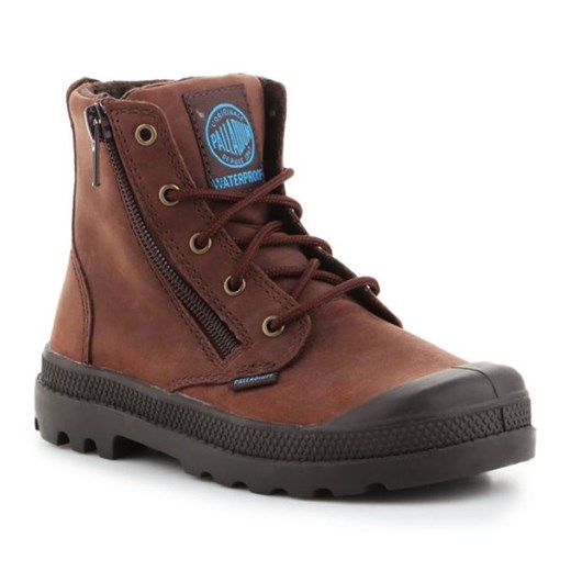 Buty Palladium Pampa Hi Lea Gusset 52744-255 brązowe ze sklepu ButyModne.pl w kategorii Buty zimowe dziecięce - zdjęcie 177967579