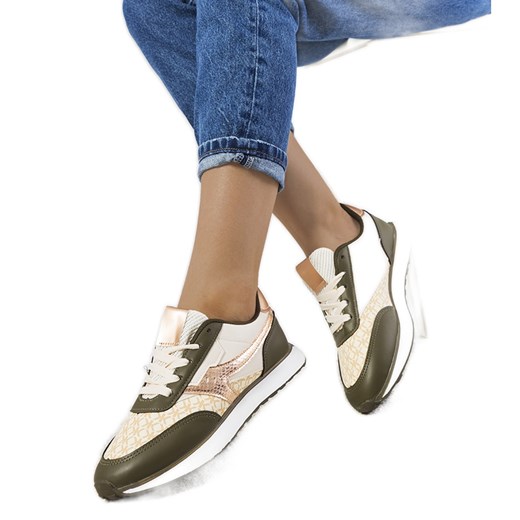 Zielone sneakersy damskie Chiara 37 ButyModne.pl