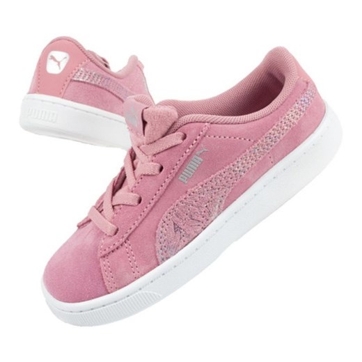 Buty Puma Vikky 373167 02 różowe ze sklepu ButyModne.pl w kategorii Trampki dziecięce - zdjęcie 177967865