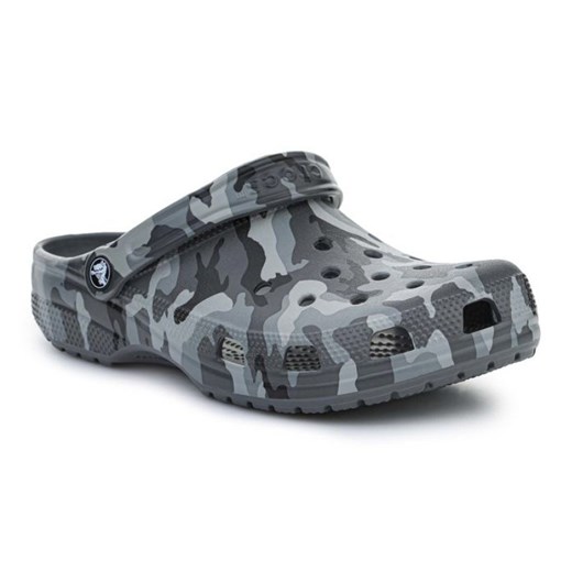Klapki Crocs Classic Printed Camo Clog 206454-0IE czarne ze sklepu ButyModne.pl w kategorii Klapki męskie - zdjęcie 177967889