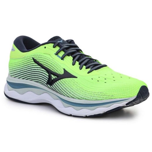 Buty Mizuno Wave Sky 5 J1GC210246 zielone ze sklepu ButyModne.pl w kategorii Buty sportowe męskie - zdjęcie 177968005