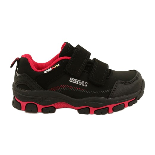 Buty Sportowe softshell American Club WT14/22 czarne ze sklepu ButyModne.pl w kategorii Buty trekkingowe dziecięce - zdjęcie 177968046