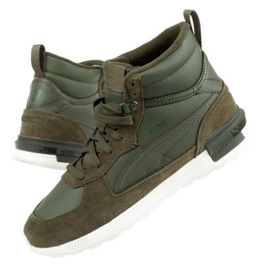 Buty sportowe Puma Gravition 383204 02 zielone ze sklepu ButyModne.pl w kategorii Buty sportowe męskie - zdjęcie 177968095