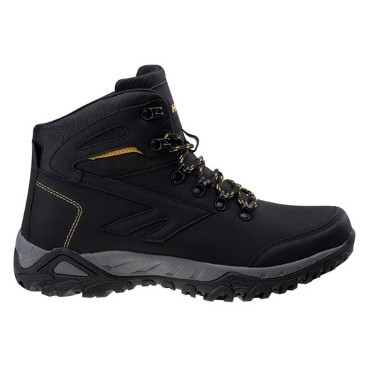 Buty Hi-Tec Medin Mid 92800377415 czarne ze sklepu ButyModne.pl w kategorii Buty trekkingowe męskie - zdjęcie 177968175