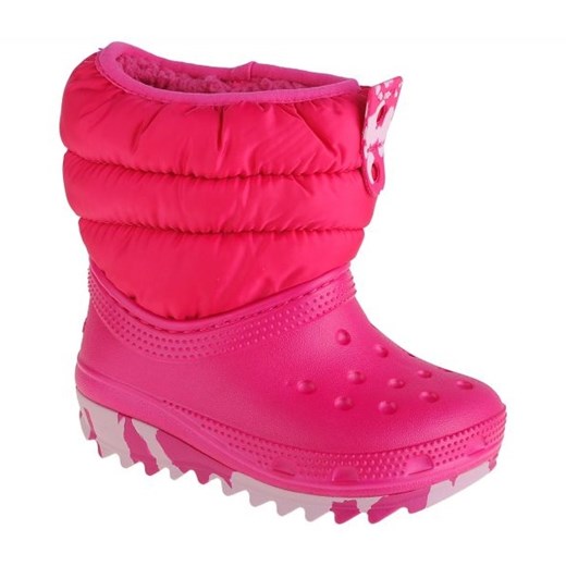 Buty Crocs Classic Neo Puff Boot Toddler  207683-6X0 różowe ze sklepu ButyModne.pl w kategorii Kalosze dziecięce - zdjęcie 177968186