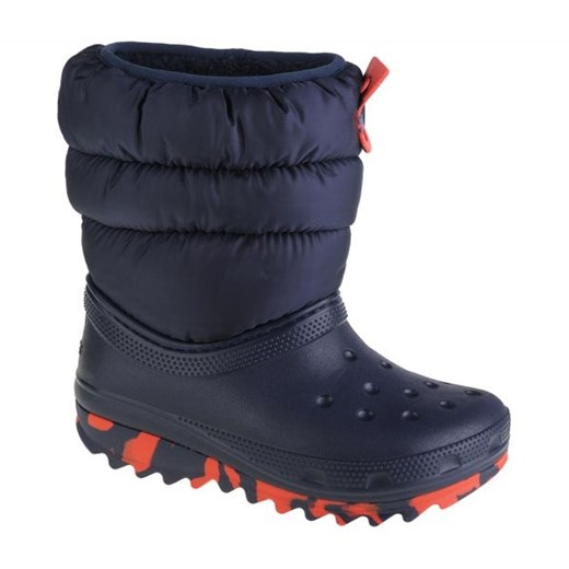 Buty Crocs Classic Neo Puff Boot 207684-410 niebieskie ze sklepu ButyModne.pl w kategorii Buty zimowe dziecięce - zdjęcie 177968187