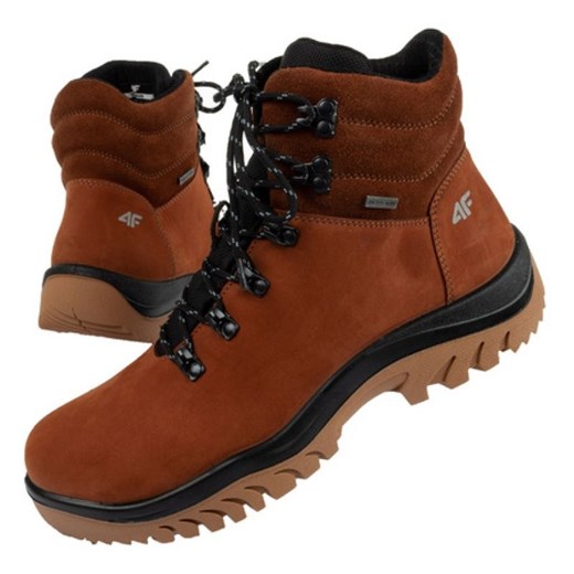 Buty trekkingowe 4F OBMH255 81S brązowe ze sklepu ButyModne.pl w kategorii Buty trekkingowe męskie - zdjęcie 177968227